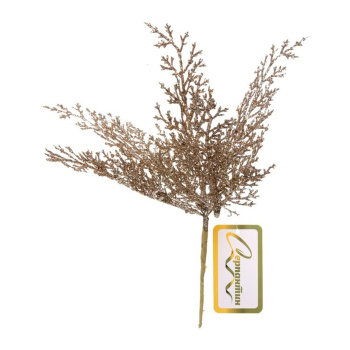 Ветка декоративная "Зимний танец" 27 см, Шампань Ветка декоративная "Зимний танец" 27 см, Шампань