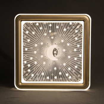 Светильник светодиодный акриловый 400мм 80W 9527B/40W 04 3 реж., пульт S=20м2 VERNER LIGHTING *1