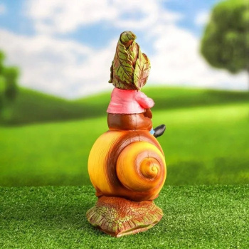 Садовая фигура "Гном на улитке" 30х27х15см 9508752
