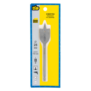 Сверло по дереву перовое 28мм "888" (арт.6670028) *1/100/400