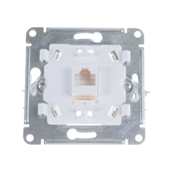 Механизм розетки "Glossa" 1-м. комп. белый RJ45 GSL000181K  *20/60