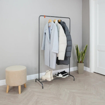 Вешалка напольная "Гардеробная" "Радуга 1", шир.0,82м, выс.1,5м Графит ВНП 298 ГР ("ЗМИ") *1