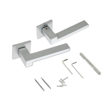 Ручка раздельная ХРОМ матовый/БЕЛЫЙ Slim H-30120-A-CRS/W Code Deco *1/18