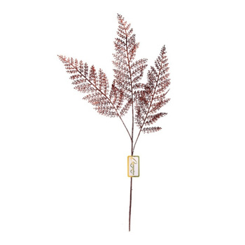 Ветка декоративная "Сверкающий папоротник" 86 см, Шоколад Ветка декоративная "Сверкающий папоротник" 86 см, Шоколад