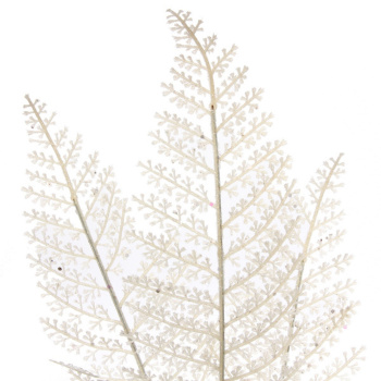 Ветка декоративная "Сверкающий папоротник" 86 см, Белый Ветка декоративная "Сверкающий папоротник" 86 см, Белый