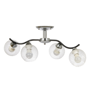 Люстра 07624-0.3-04 CR+BK Е27 60Вт S=24м2  *1/4 Люстра 07624-0.3-04 CR+BK Е27 60Вт S=24м2  *1/4