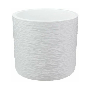 Кашпо пластм. "Сланец"  3,4л d верха 200мм h190мм со вставкой Белый М3199 ("М-П")*1/12