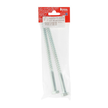 Шурупы по дереву BROZEX 12,0*180 шестигранник (2шт) *10/100