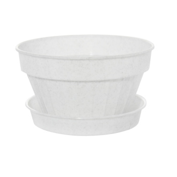 Кашпо пластм. "Виолет Классик"  1,0л d верха 160мм h90мм с поддоном д/Фиалок Мрамор А5114мр *1/60