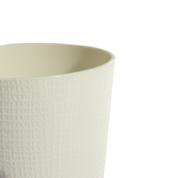 Кашпо пластм. "Le Parterre" 0,35л d верха 95мм h90мм с поддоном Кремовый 201-6 (Tek.A.Tek)*1/72