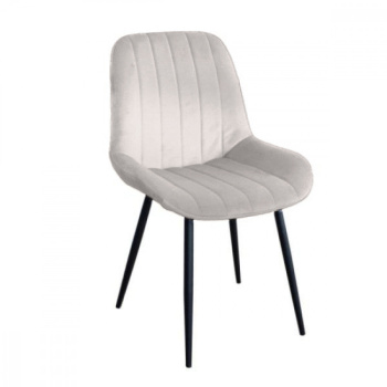 Кресло МАРТИН - лайт, велюр КОНФЕТТИ сильвер+ металл.каркас ДИАМЕТР трубы 25 мм ЧЕРНЫЙ*4