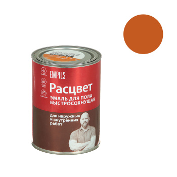 Эмаль алкидно-уретановая 0.9 кг для пола Расцвет, золотистая, быстросохнущая