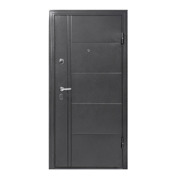 Дверь входная 2050х860х65 мм Форпост, правая, серебристый антик/белый матовый