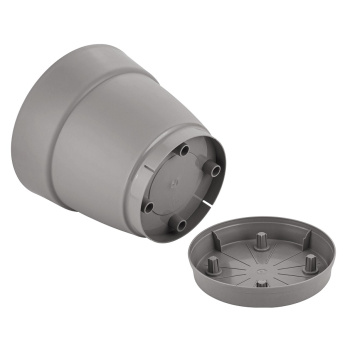 Кашпо пластм. "Villa de Fiori"  4л d верха 200мм h188мм с поддоном Француз. платан IG660210025 *1/8