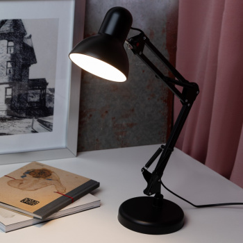 Светильник настольный ЭРА N-214 40Вт Е27 (основание) черный N-214-E27-40W-BK *1/12