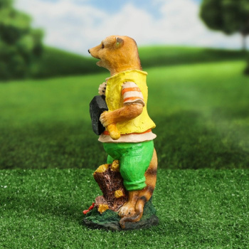 Садовая фигура "Суслик с топором" 26х10х10см 7560289