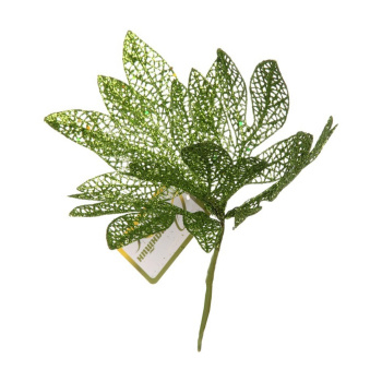 Ветка декоративная "Сказочный листопад" 25 см, Нежный зеленый Ветка декоративная "Сказочный листопад" 25 см, Нежный зеленый