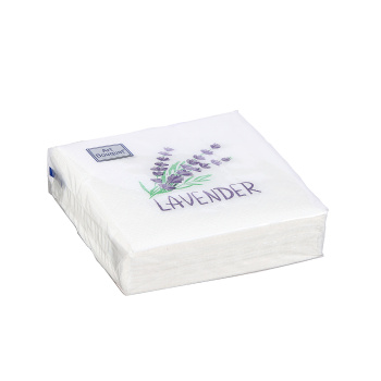 Салфетки бумажные 2сл 20*20см 30шт Арт Букет Лаванда *26