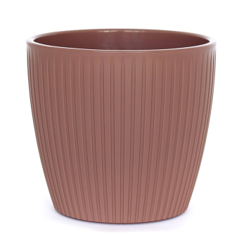 Кашпо пластм. "Эви" 4,5л d верха 200мм h180мм со вставкой Инжир AME-4,5-05 ("VipSet") *1/8