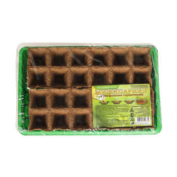 Минипарник с торфяными горшочками, 24 ячейки